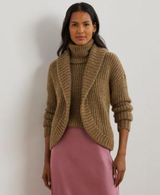 Lauren Ralph Lauren Womens Rib-Knit Shawl-Collar Cardigan product image