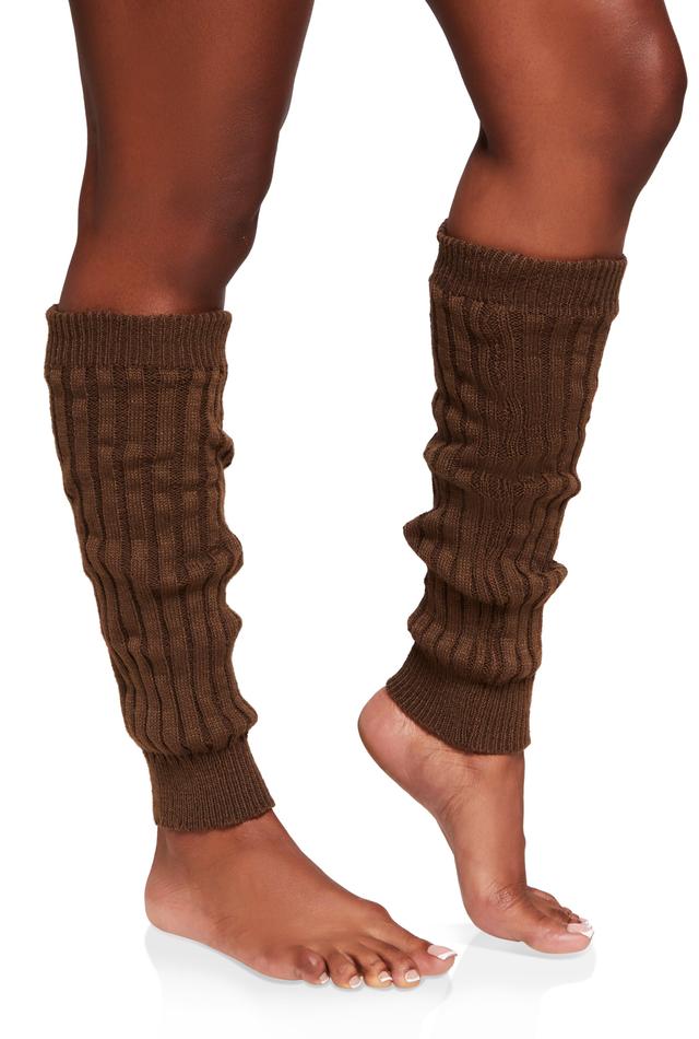 Womens Ribbed Knit Leg Warmers Product Image