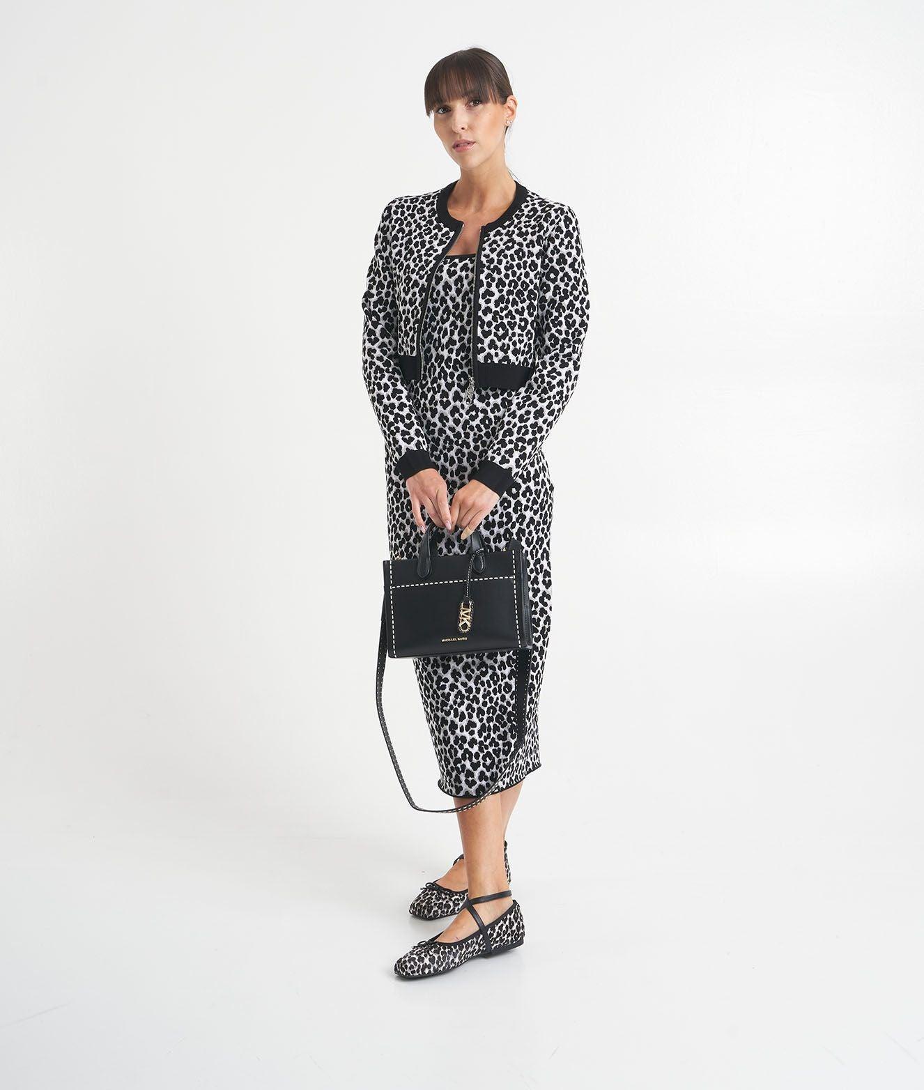 Jacquard dress with animal pattern Product Image