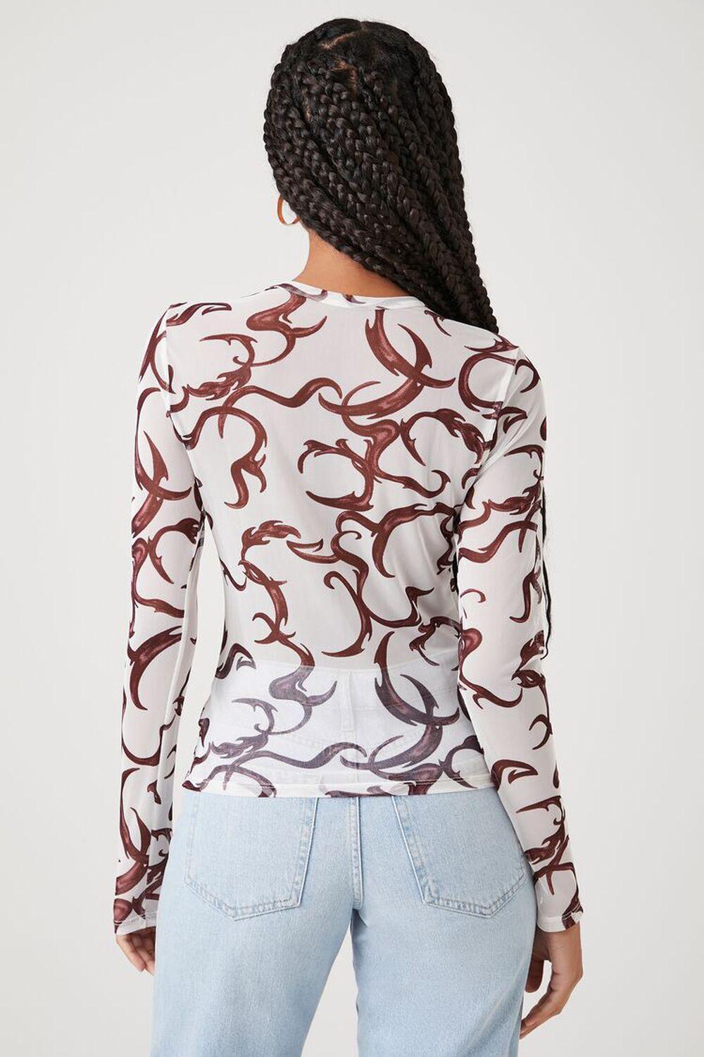 Mesh Abstract Print Top | Forever 21 Product Image