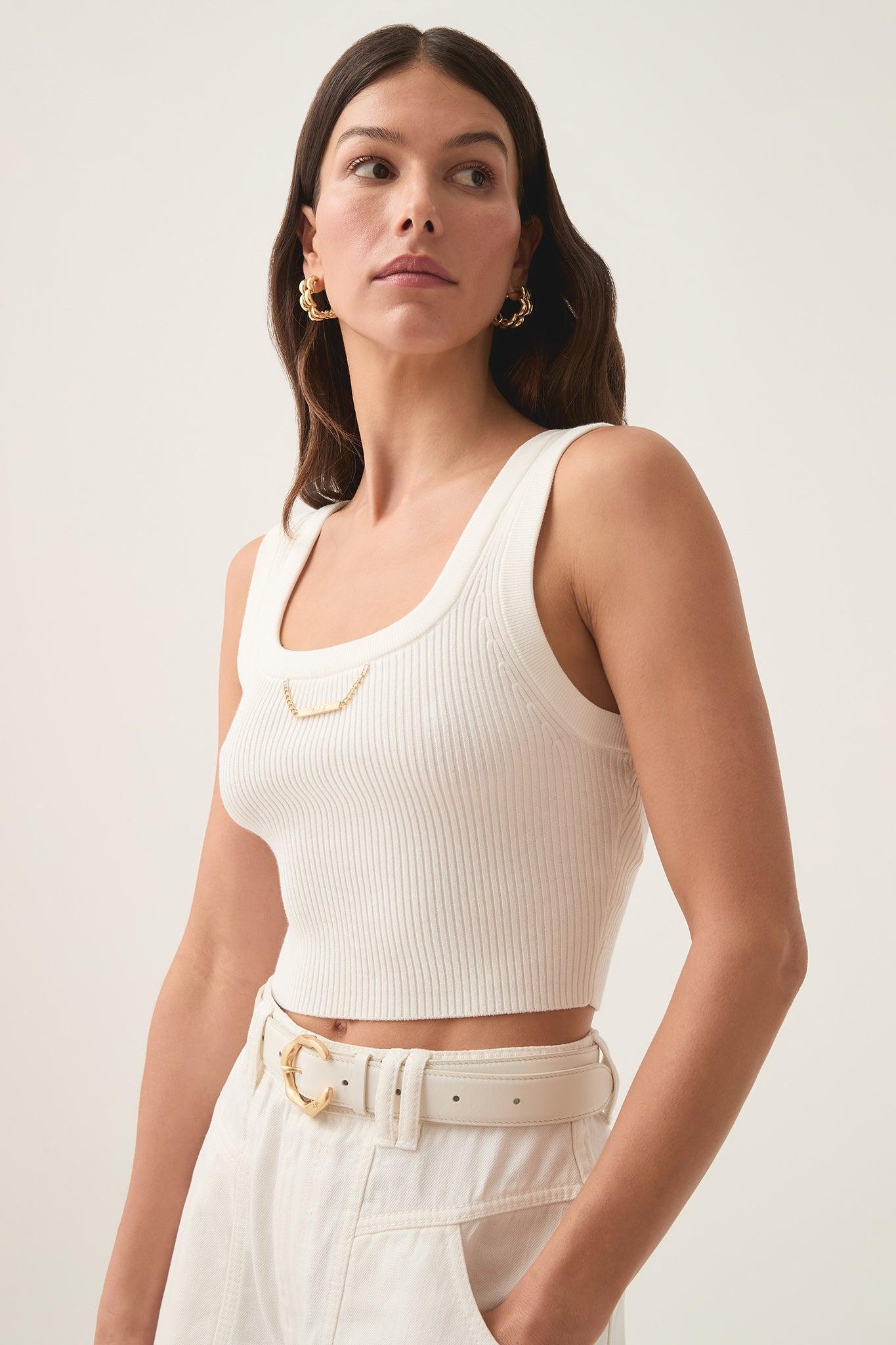 Estella Cropped Knit Tank Product Image