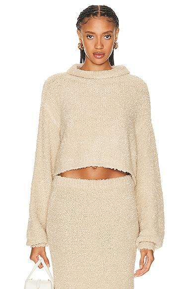 LPA Shai Sweater in Neutral. - size XXS (also in M, S, XL) Product Image