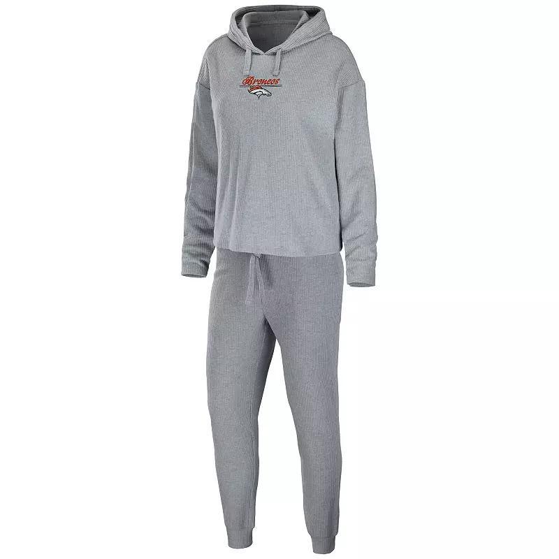 Womens WEAR by Erin Andrews Heather Gray Detroit Red Wings Logo Pullover Hoodie & Pants Sleep Set Product Image