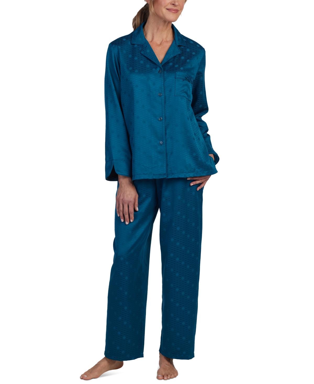 Miss Elaine Womens 2-Pc. Notched-Collar Pajamas Set Product Image