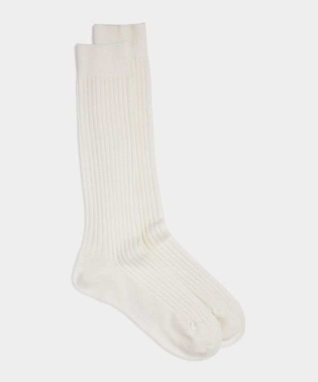 Merino Dress Sock in White Product Image