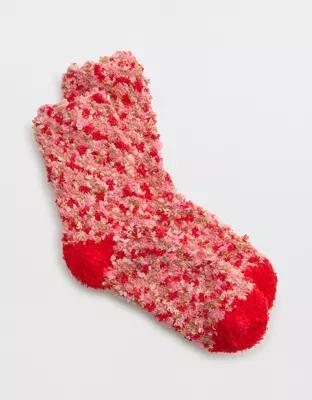 Aerie Fuzzy Crew Socks Product Image