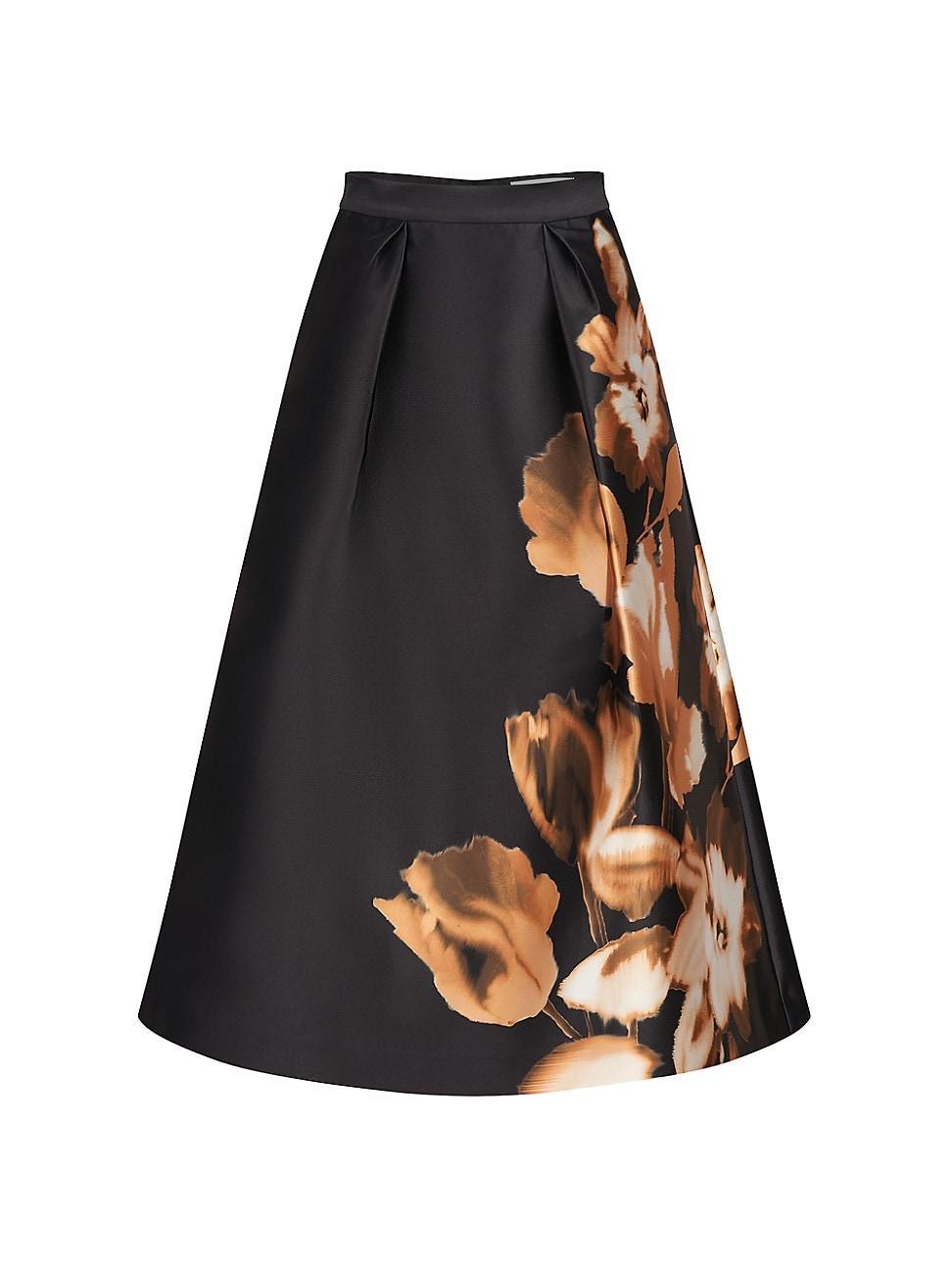 Womens Kendall Tulip Print Midi-Skirt Product Image