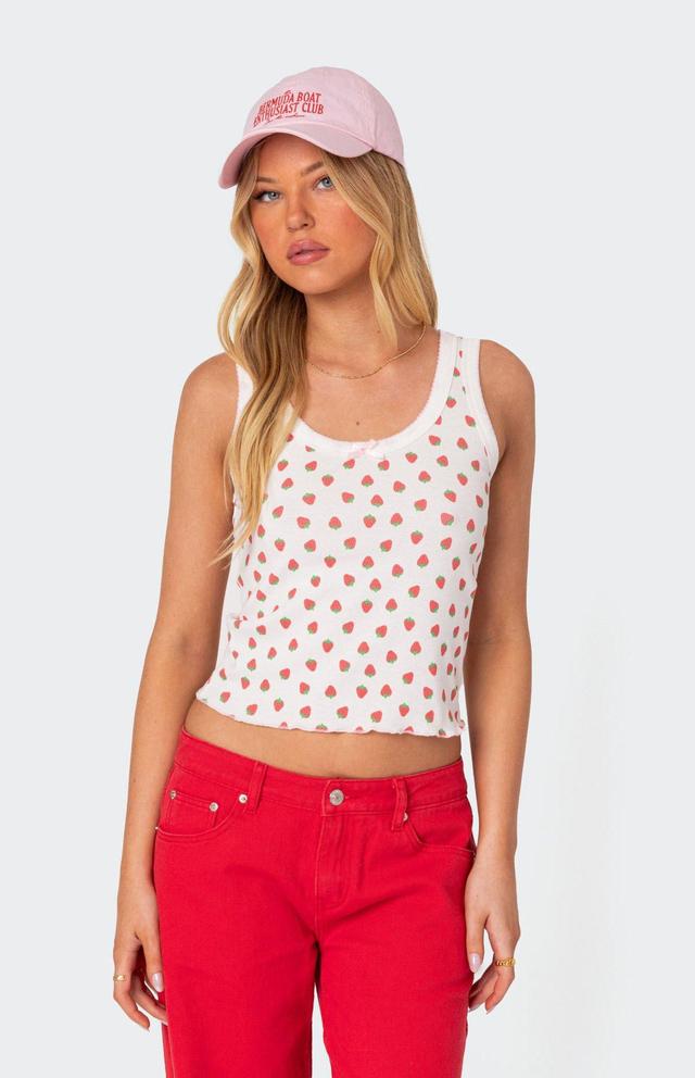 Edikted Women's Berry Cool Printed Tank Top Product Image