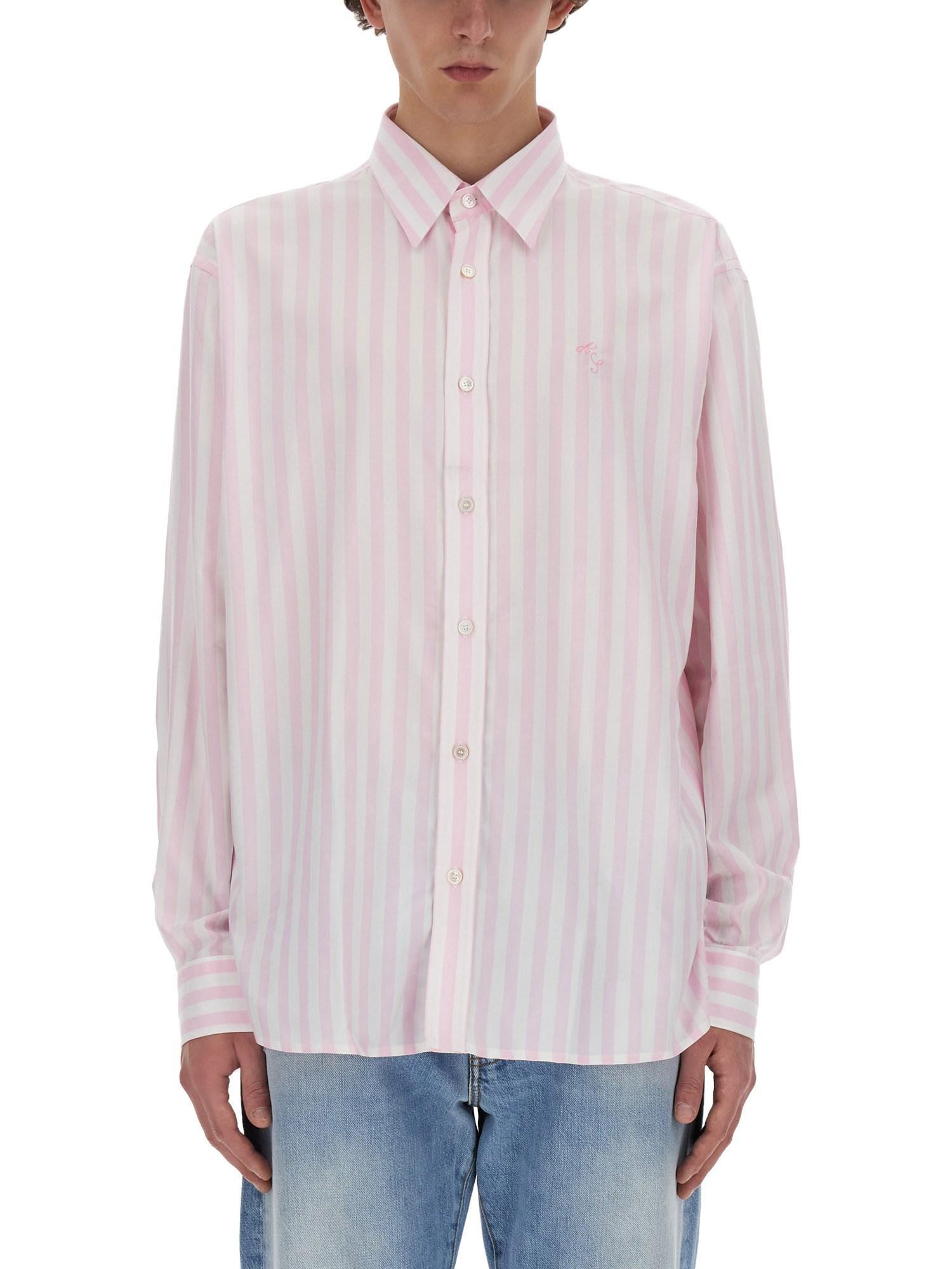 ACNE STUDIOS Over Shirt Stripes In Pink Product Image