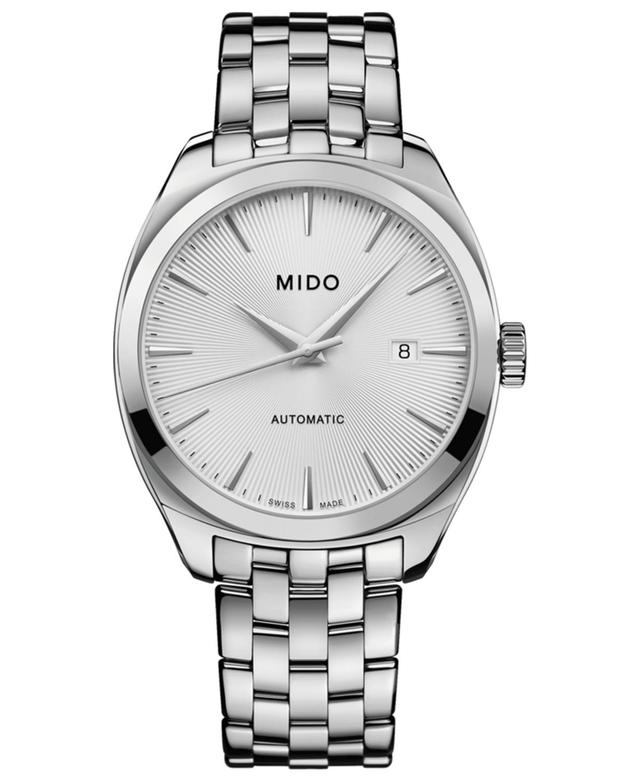 Mido Mens Swiss Automatic Belluna Royal Stainless Steel Bracelet Watch 41mm - Silver-tone Product Image