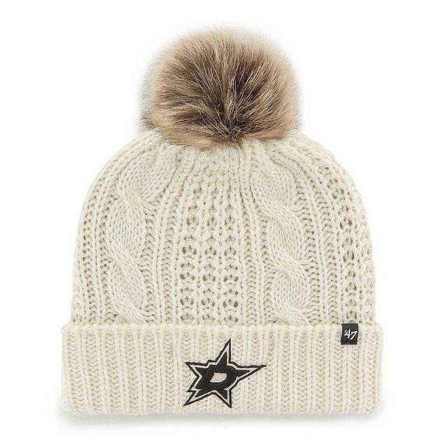 Womens 47 Cream Dallas Stars Meeko Cuffed Knit Hat with Pom Product Image