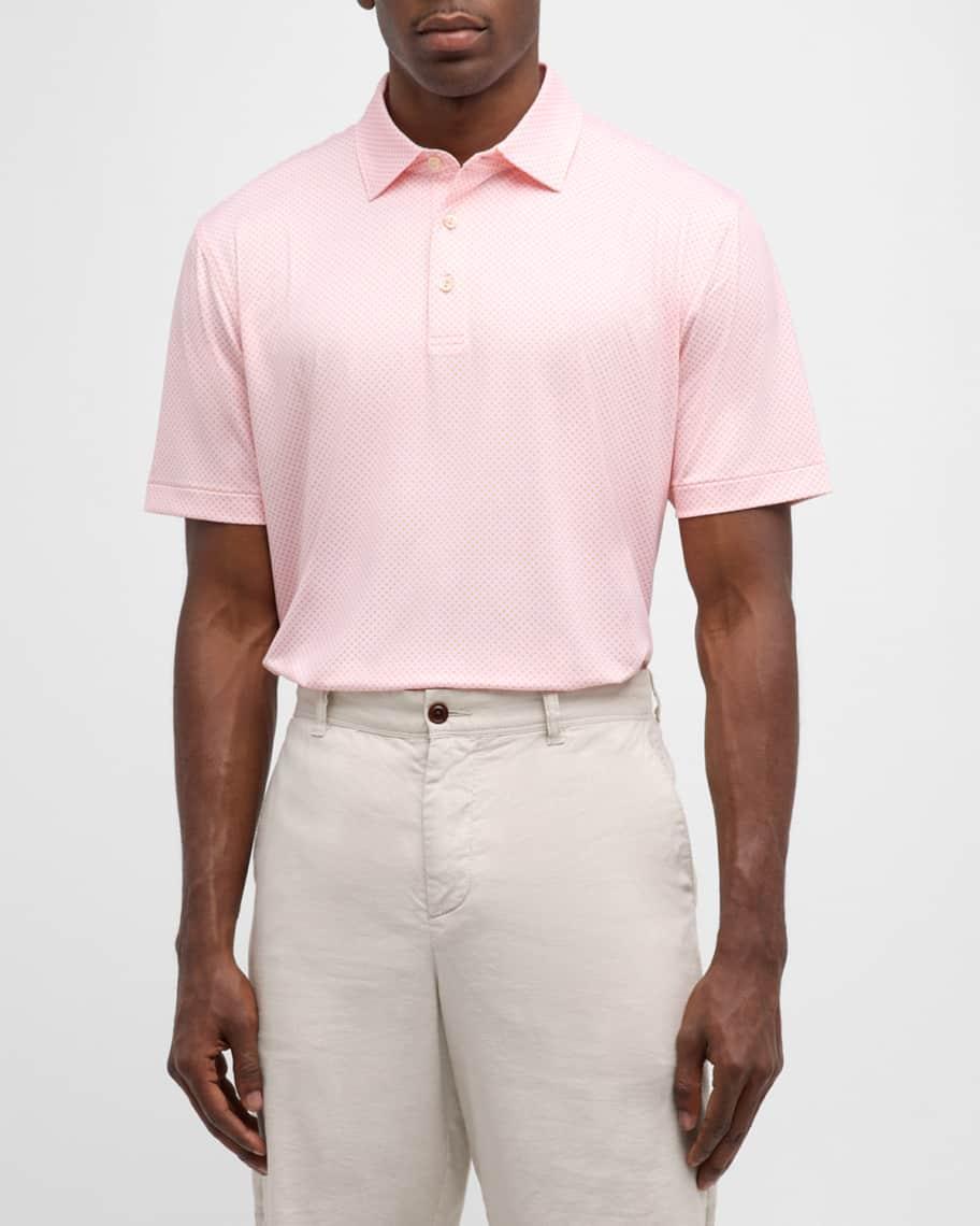 Mens Circle Geometric Performance Polo Shirt Product Image