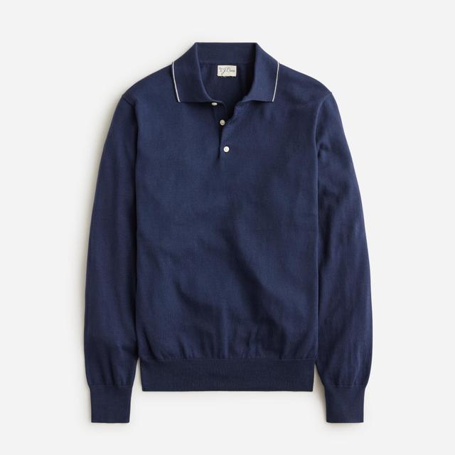 Heritage cotton tipped sweater-polo Product Image