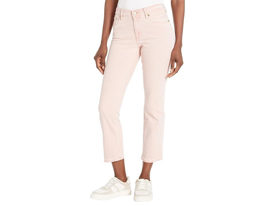 LAUREN Ralph Lauren Coated Mid-Rise Straight Ankle Jeans in Pale Wash (Pale Wash) Women's Jeans Product Image