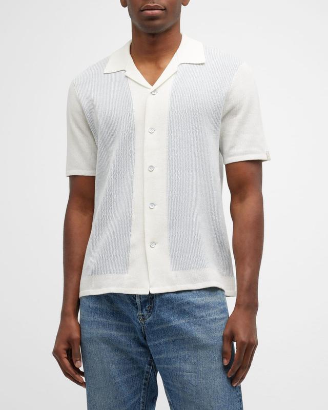 rag & bone Harvey Oversize Sweater Knit Short Sleeve Button-Up Shirt Product Image