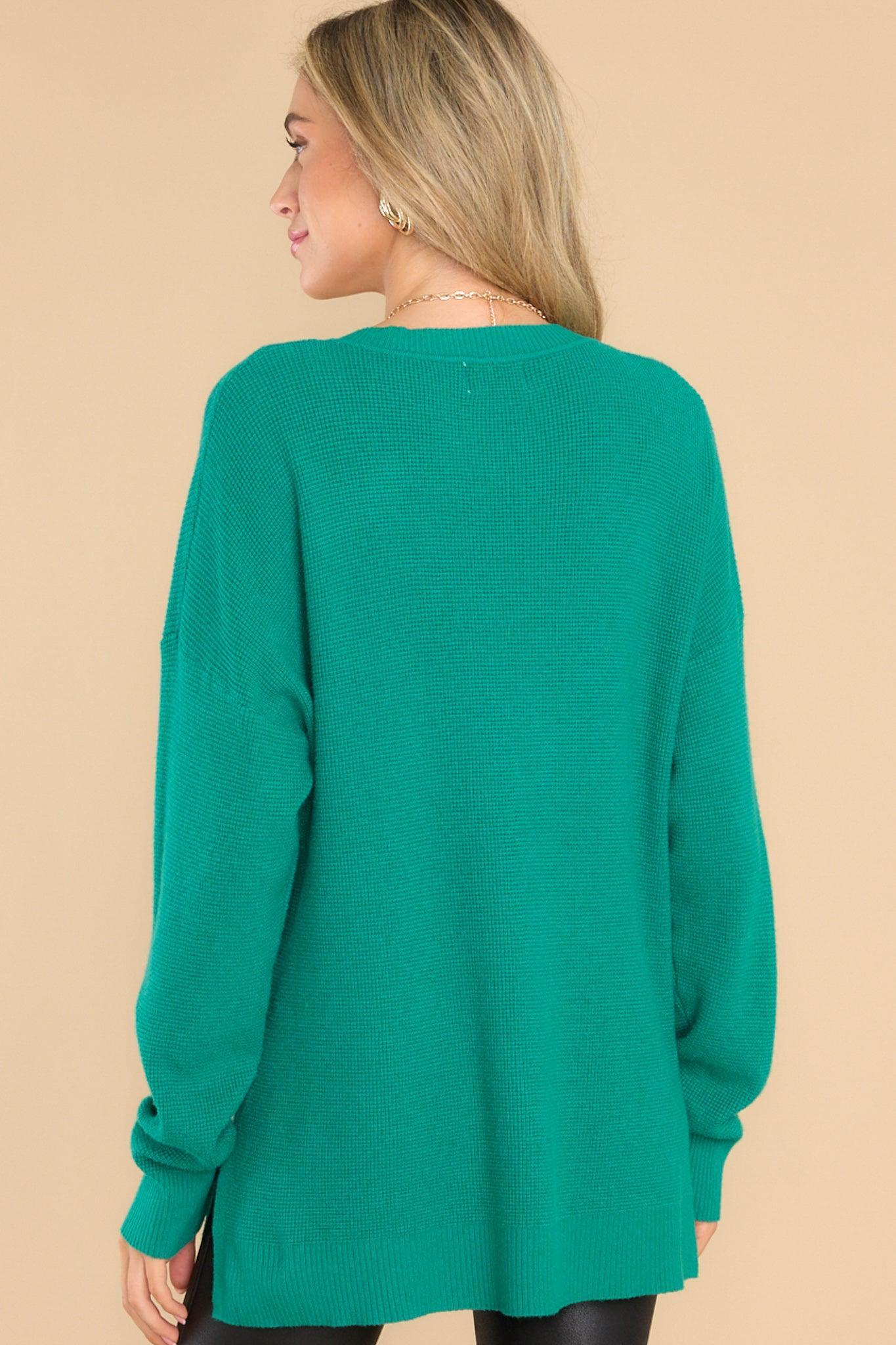 Fable Breath Of Freshness Forest Green Sweater Product Image