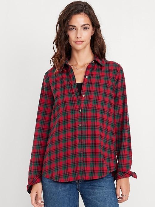 Classic Flannel Button-Down Shirt product image