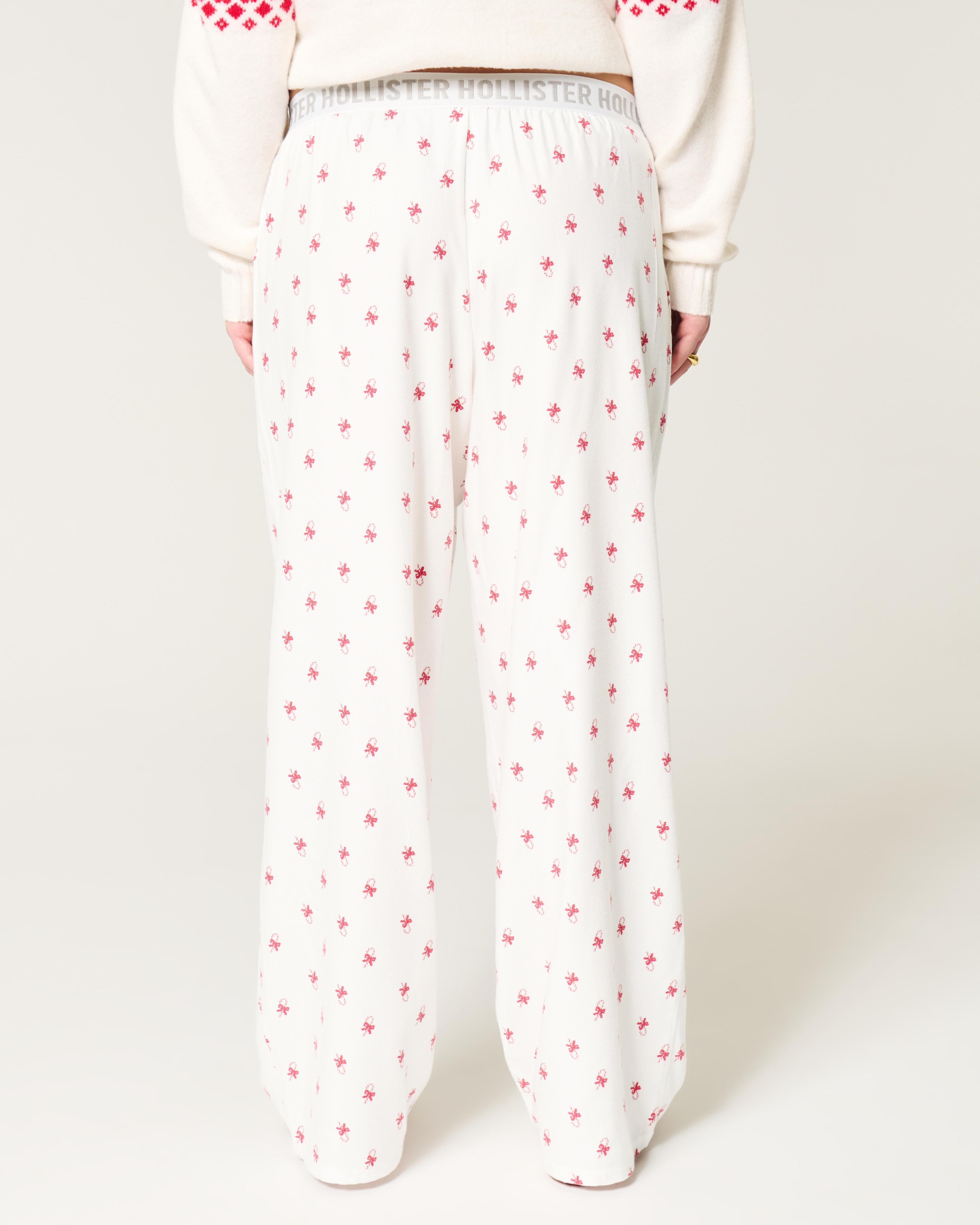 24/7 Wide-Leg Flannel Pajama Pants Product Image