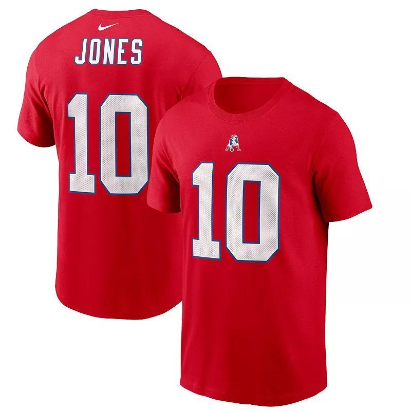 Mens Nike Mac Jones New England Patriots Alternate Player Name & Number T-Shirt Product Image