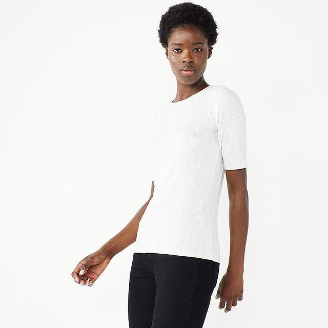 Petite Nine West Essential Elbow Sleeve Tee, Womens Product Image