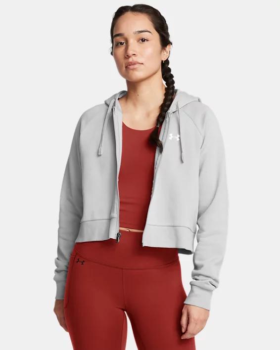 Women's UA Rival Fleece Crop Full-Zip product image