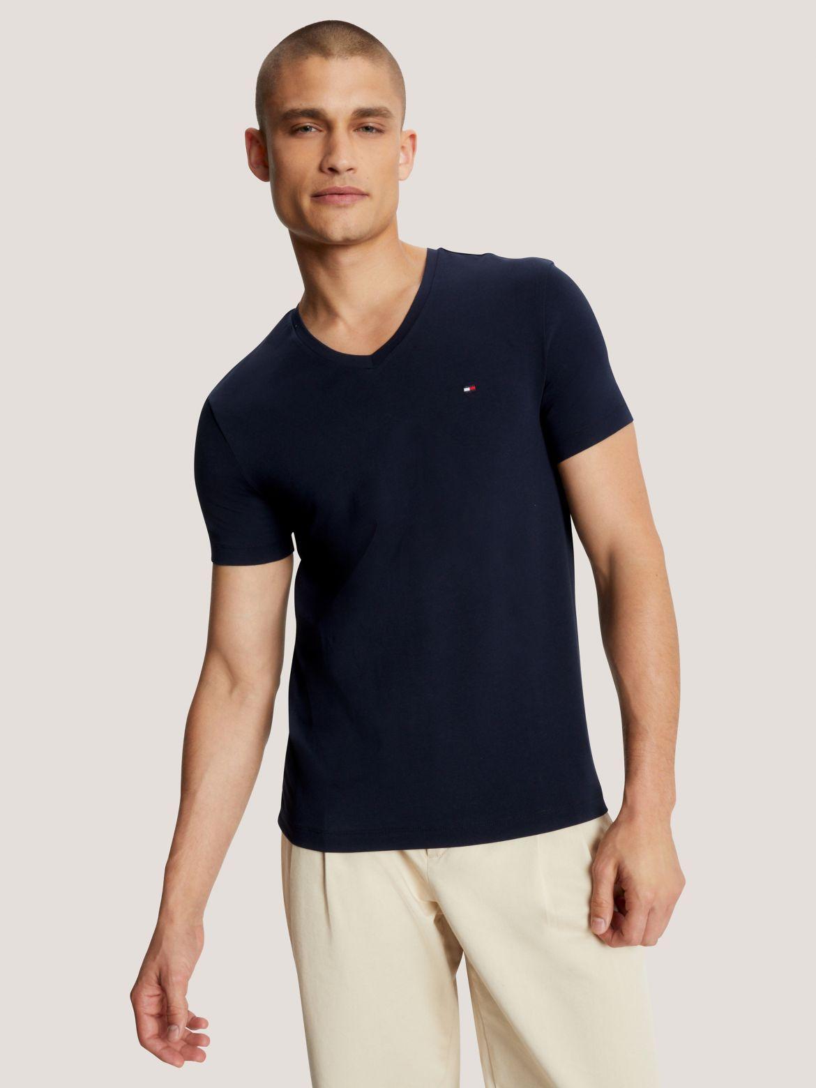 Tommy Hilfiger Men's Slim Fit Solid V-Neck T-Shirt Product Image