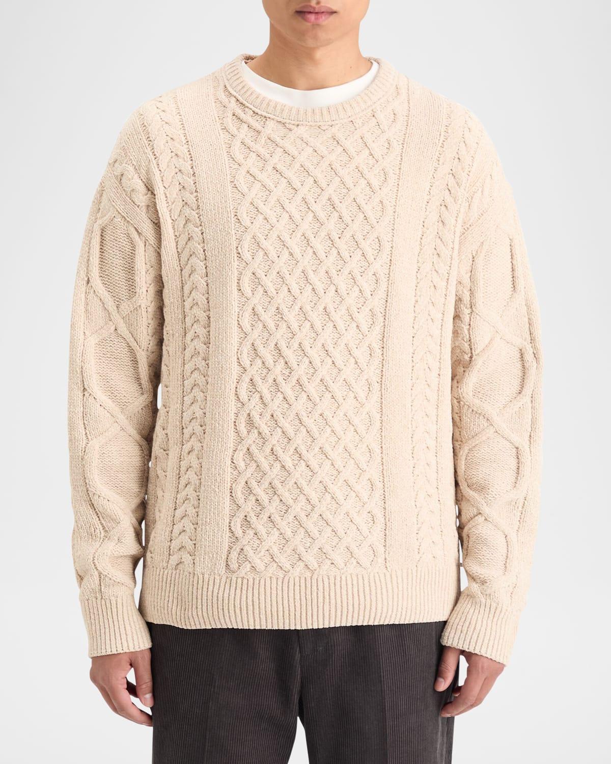 Mens Mixed Cable Sweater Product Image