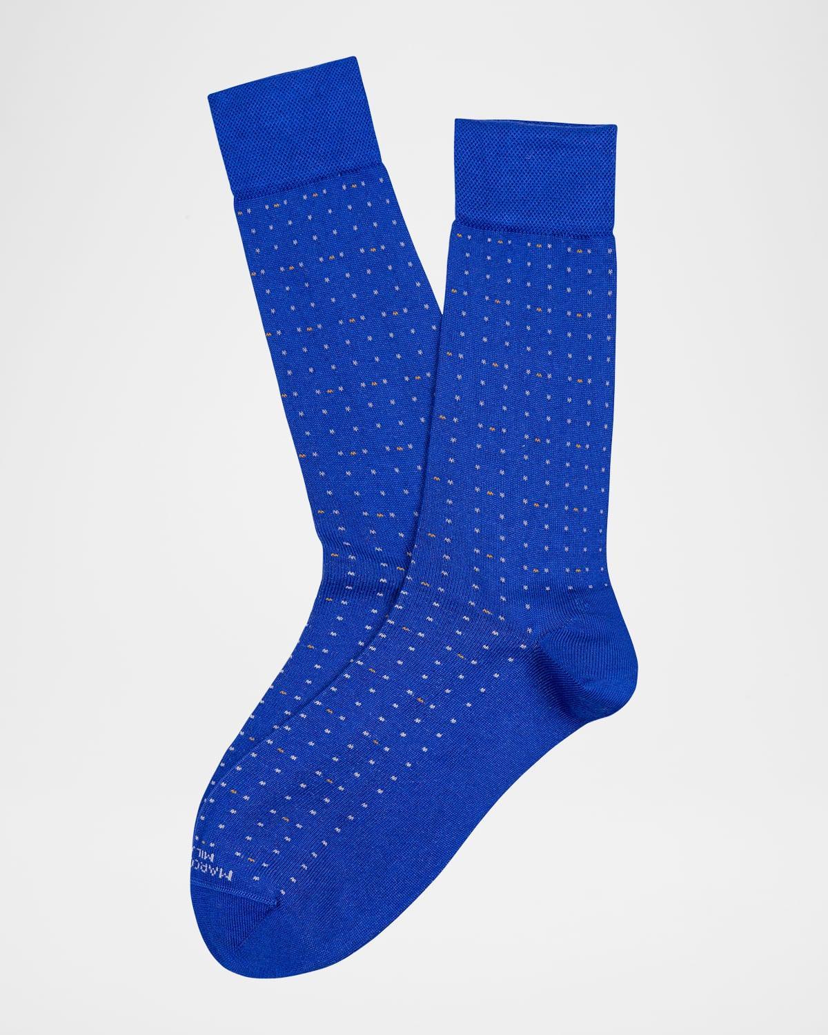 Mens Luxury Yarns Micro Dot Mid-Calf Socks Product Image