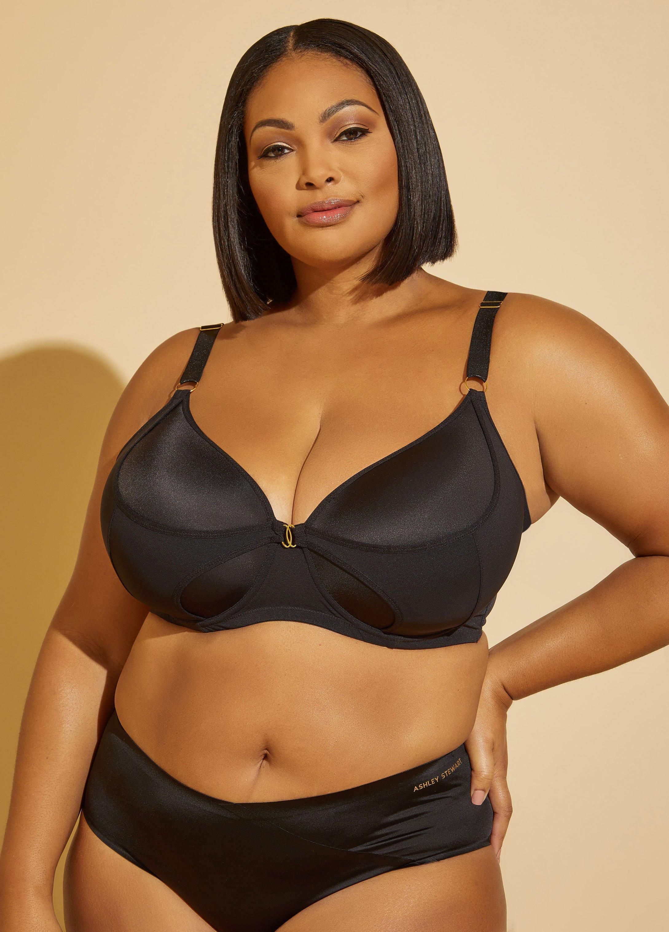 Plus Size Microfiber And Mesh T Shirt Bra Ashley Stewart Product Image