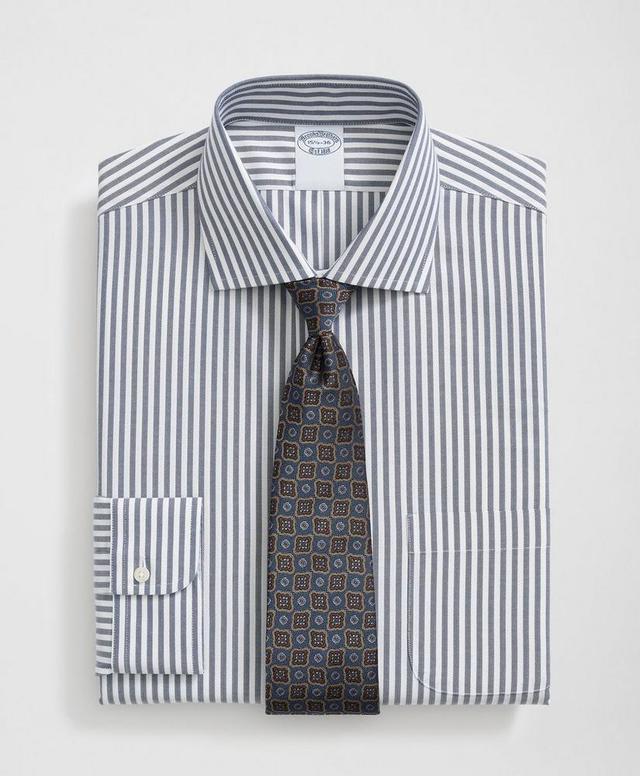 Stretch Supima® Cotton Non-Iron English Spread Collar, Striped Dress Shirt Product Image