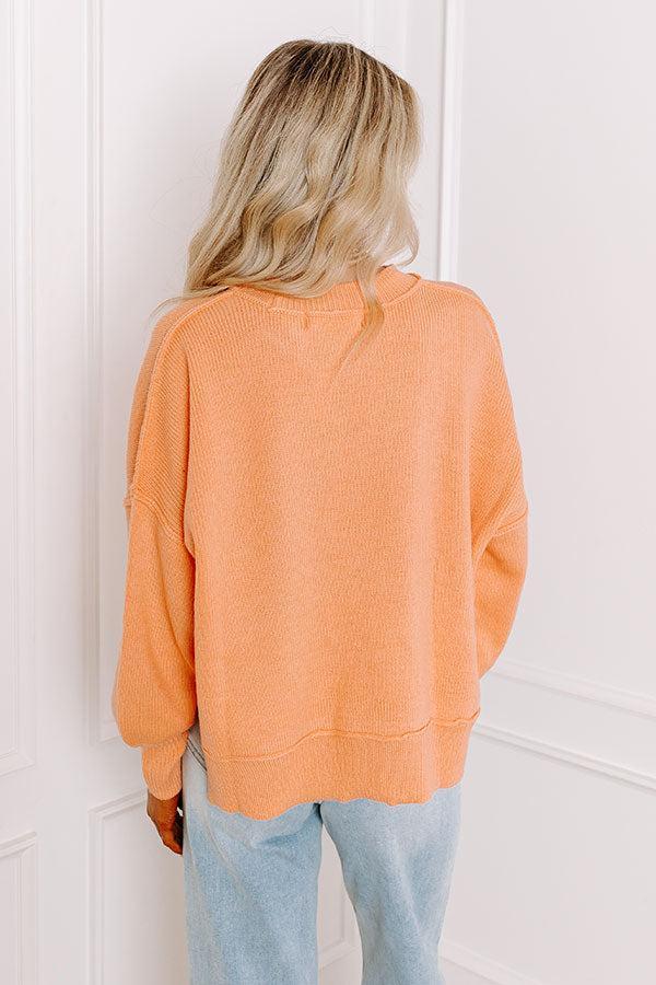 Let's Take A Trip Knit Sweater in Nectarine Product Image