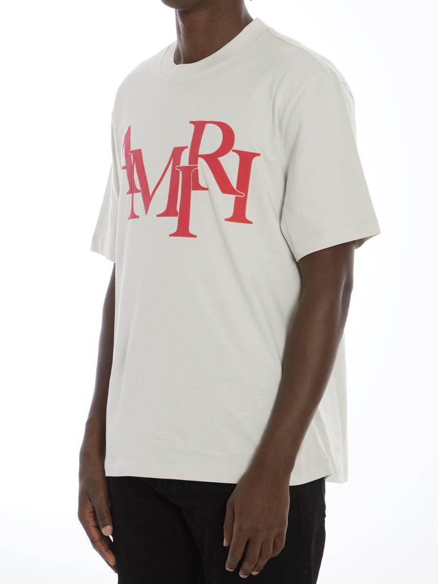 Logo-print Cotton T-shirt In White Product Image