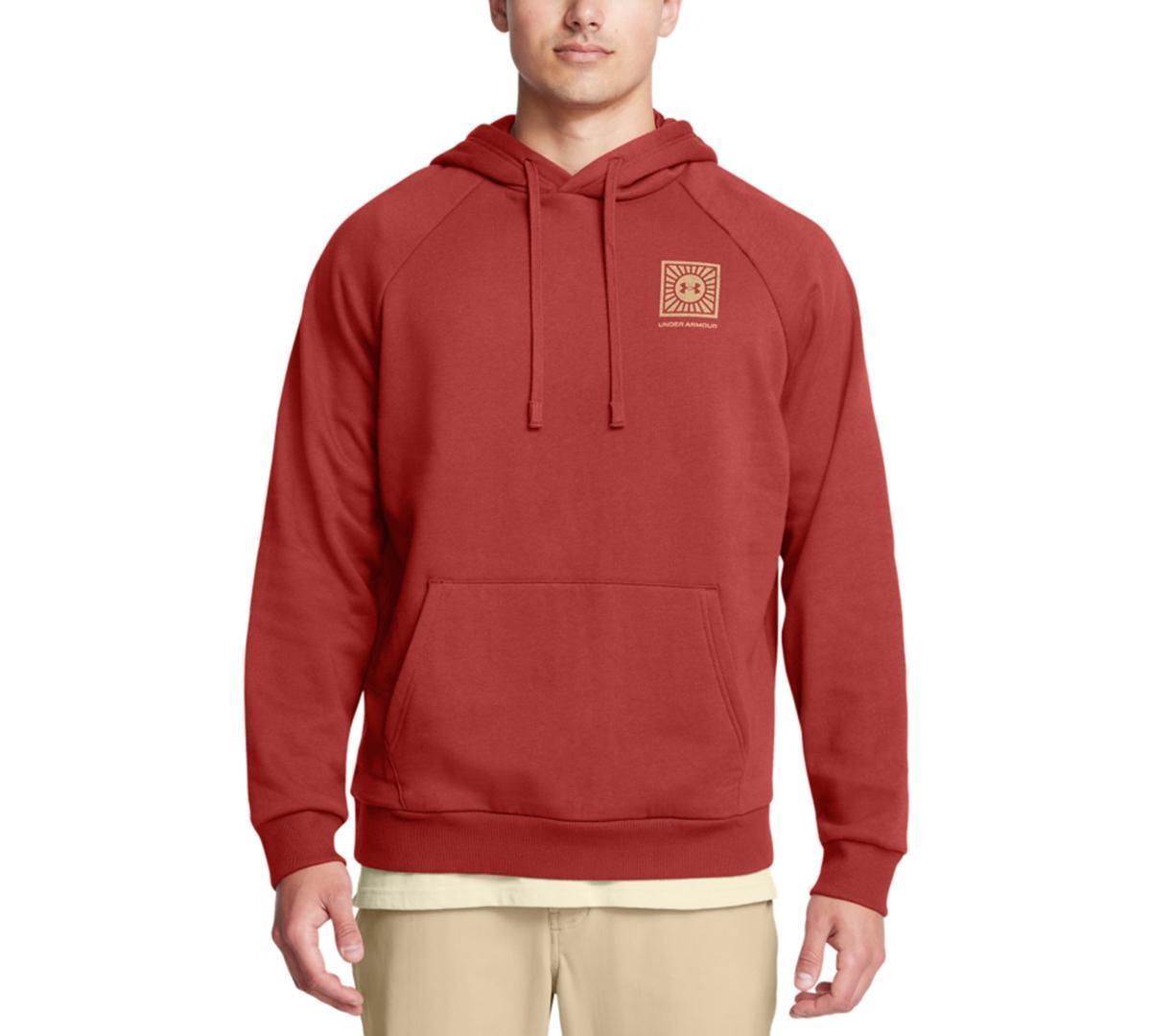 Mens Under Armour Rival Mountain Hoodie Red Product Image