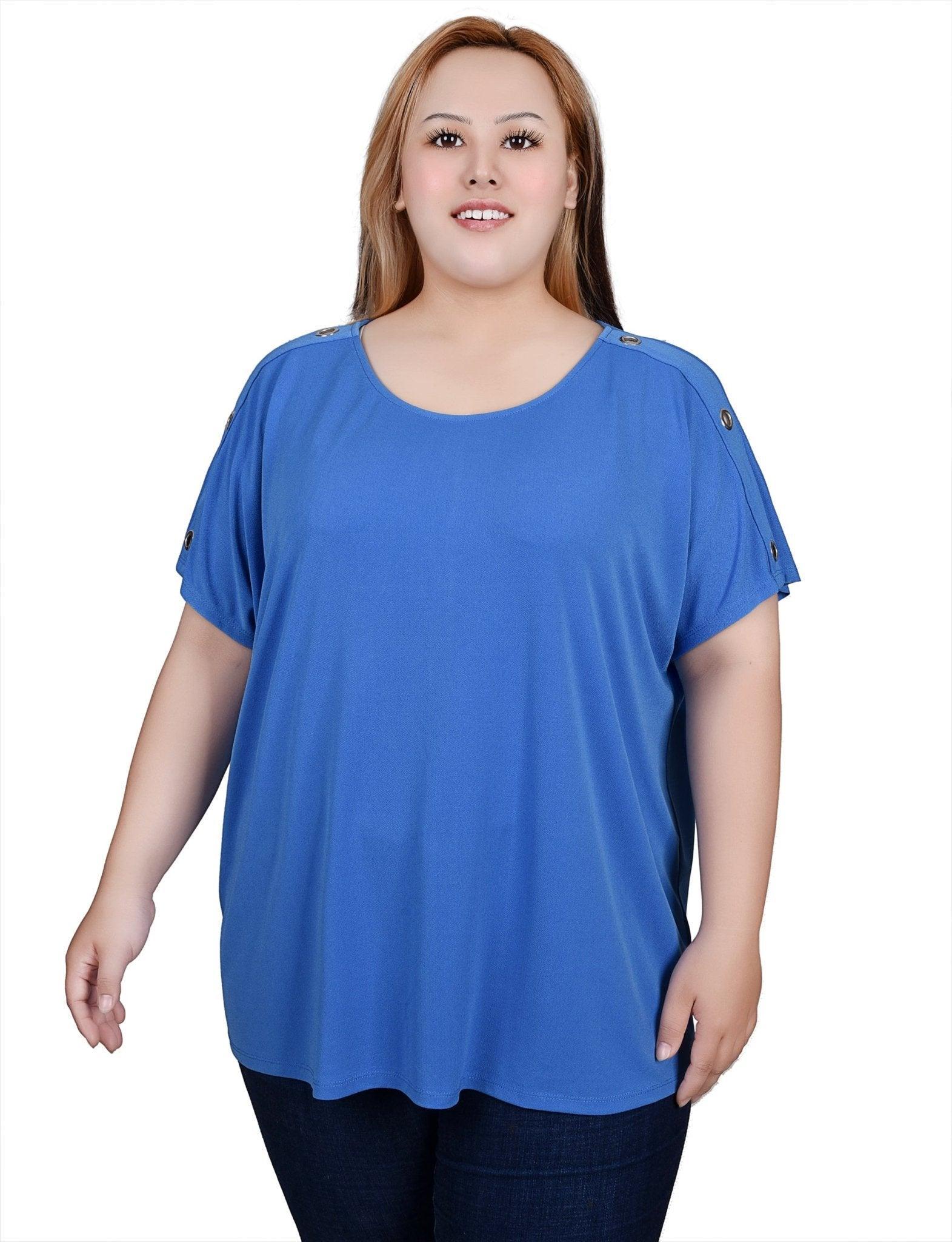 Short Sleeve Extended Sleeve Tunic Top - Plus Product Image