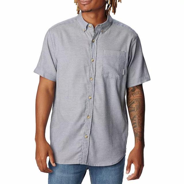 Mens Columbia Rapid Rivers Short Sleeve Shirt Blue Product Image