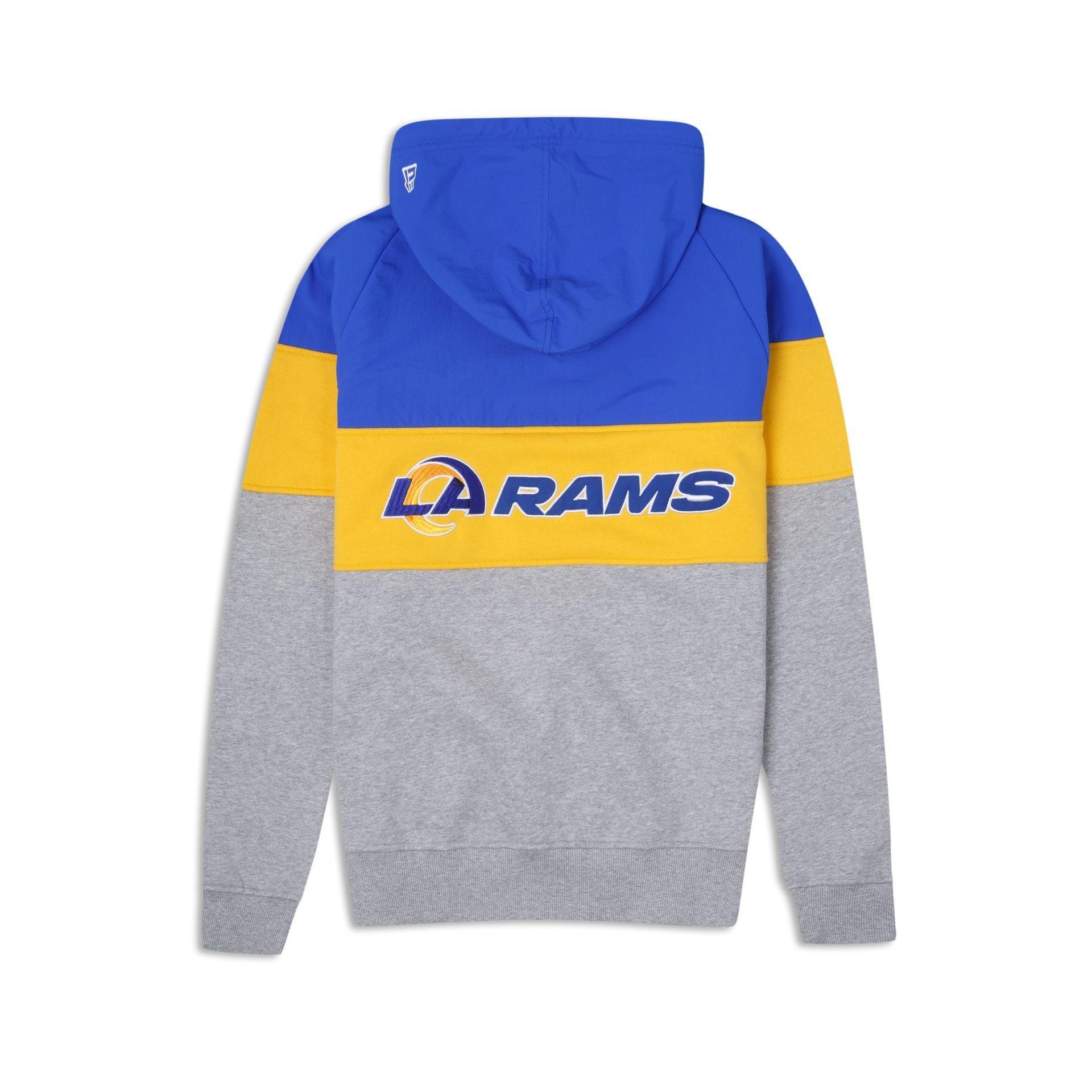 Los Angeles Rams Throwback Quarter Zip Hoodie Male Product Image