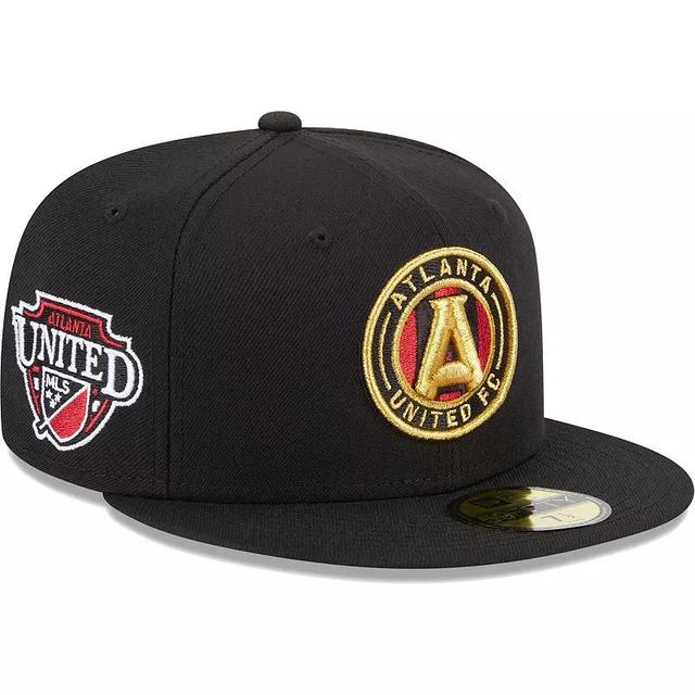 Mens New Era Black Atlanta United FC Patch 59FIFTY Fitted Hat Product Image