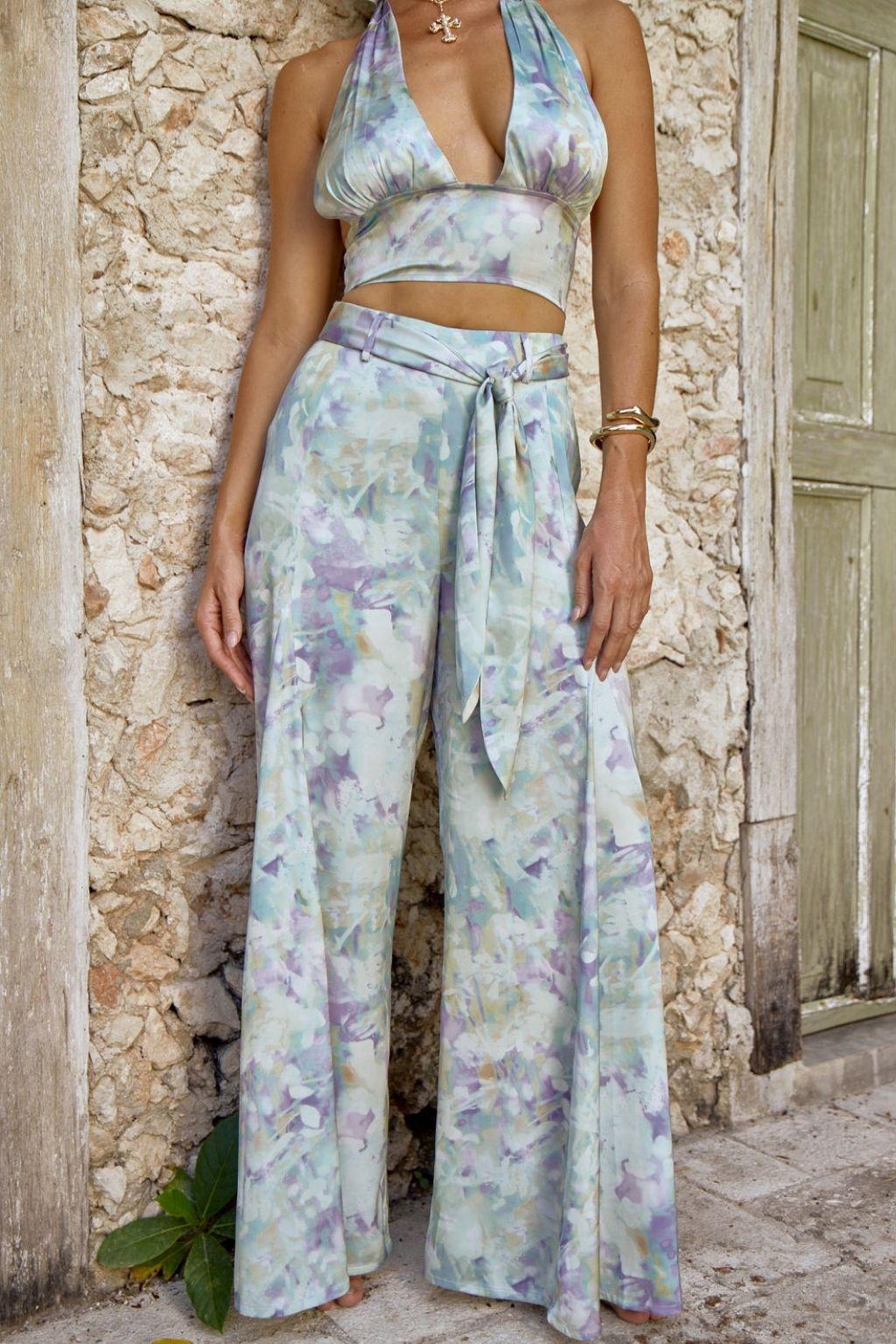 Picasso Blue Abstract Pants Product Image