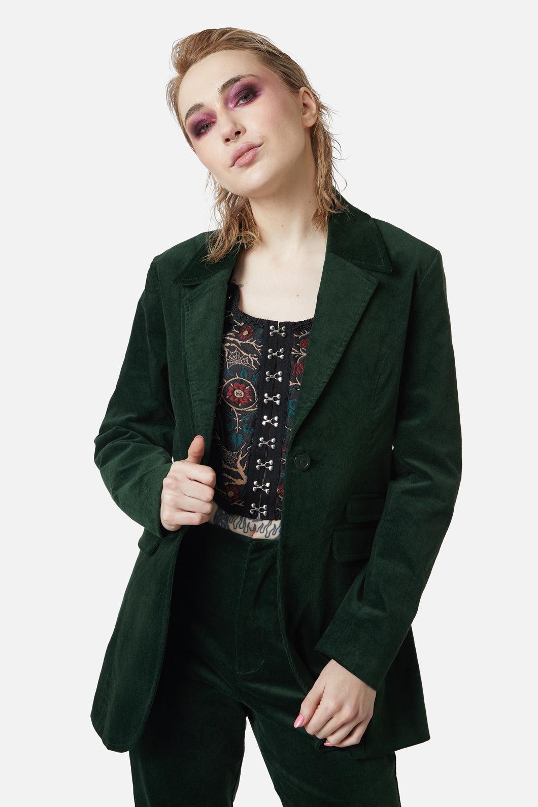 At The Alter Velvet Blazer Product Image