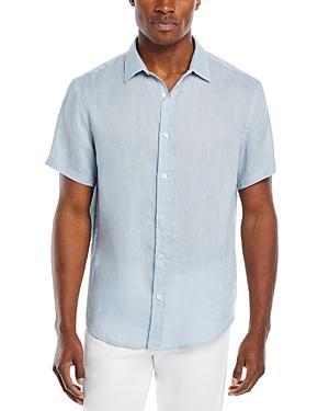 The Mens Store at Bloomingdales Linen Regular Fit Short Sleeve Button Down Shirt - Exclusive Product Image