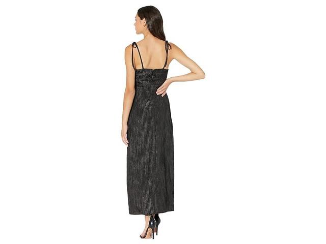 BCBGMAXAZRIA Womens Pleated Midi Cocktail Dress - Black Product Image