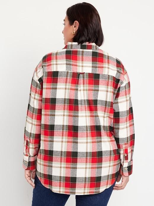 Flannel Boyfriend Button-Down Shirt Product Image