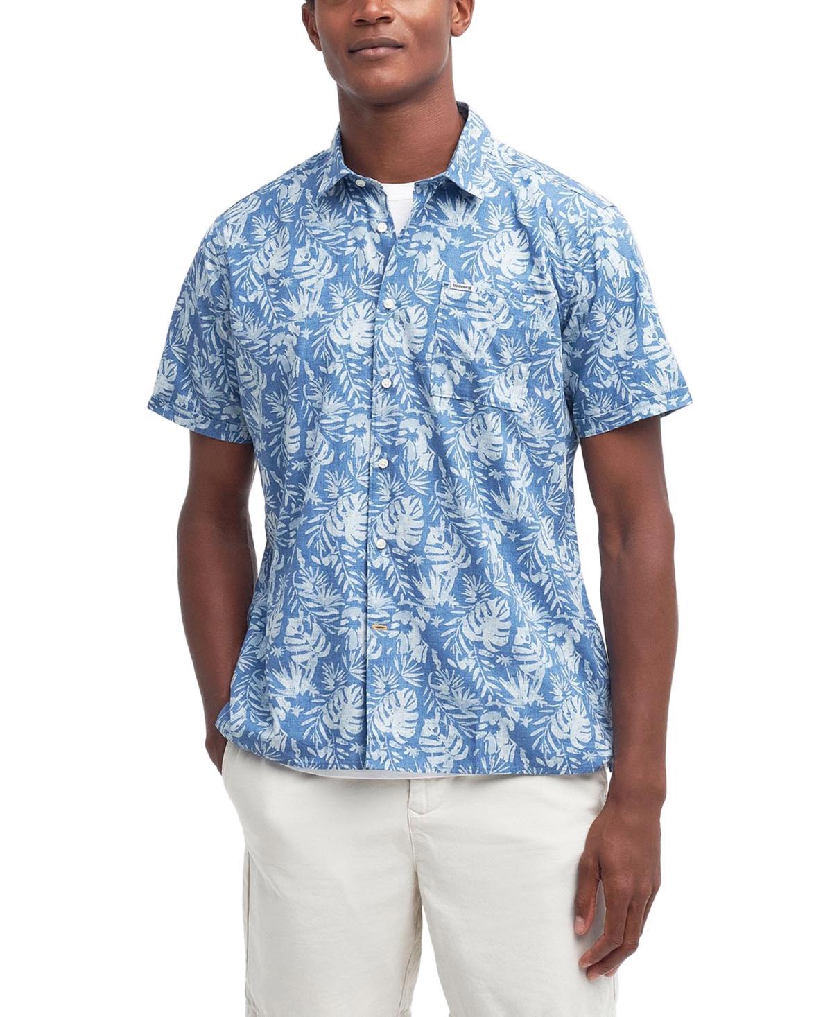 Barbour Mens Ives Summer-Fit Tropical Leaf-Print Button-Down Shirt product image