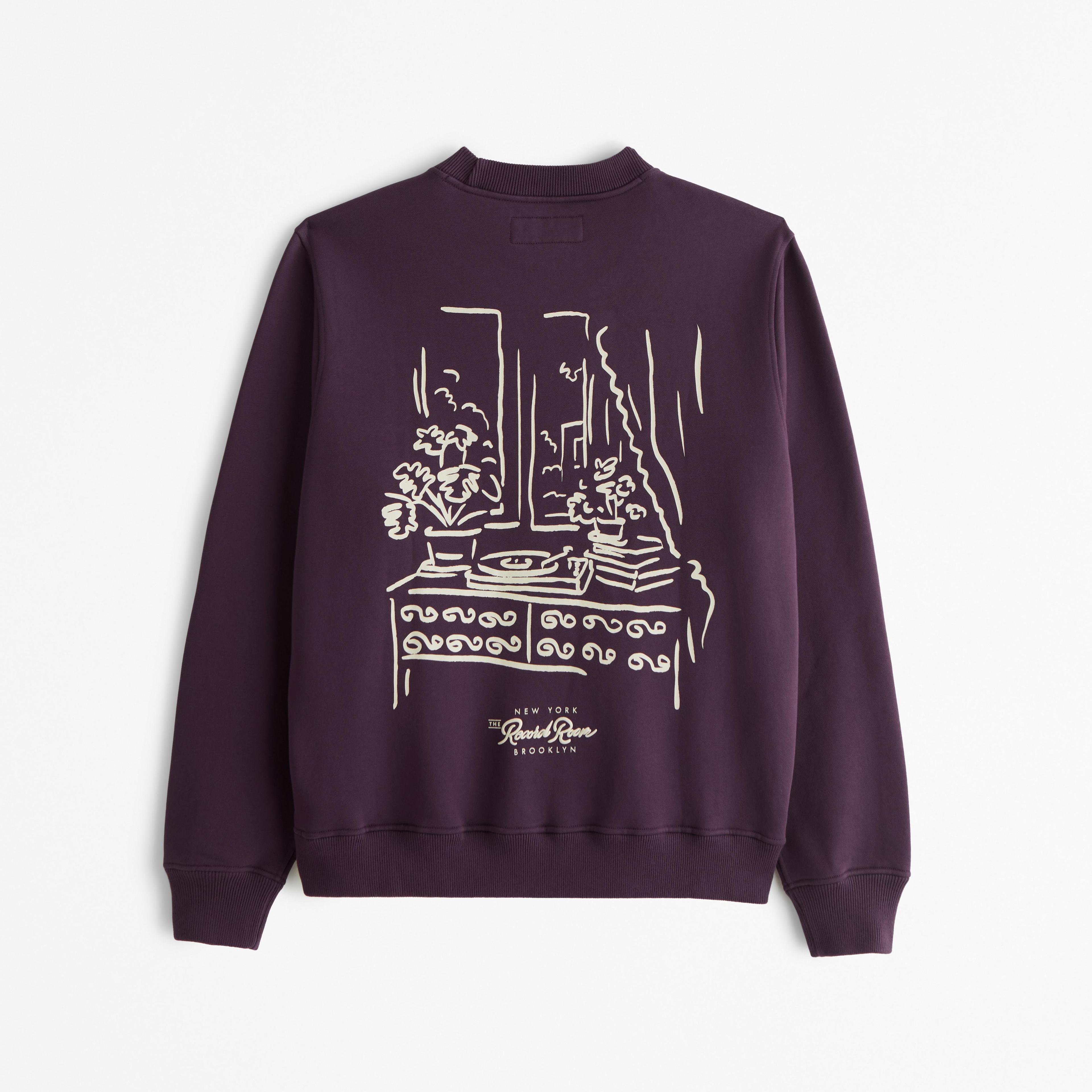 Premium Heavyweight Graphic Crew Sweatshirt Product Image