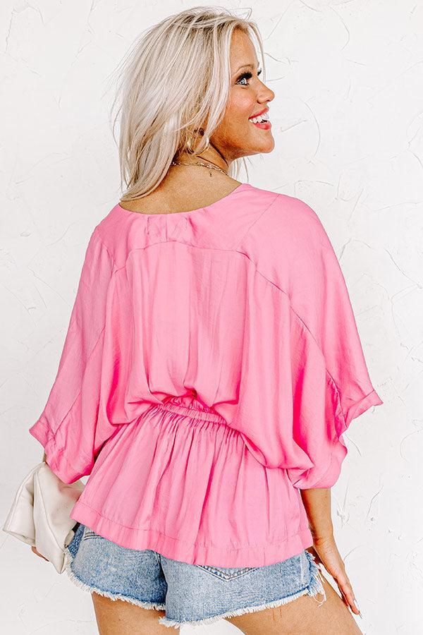 Stay Stunning Top In Pink Product Image