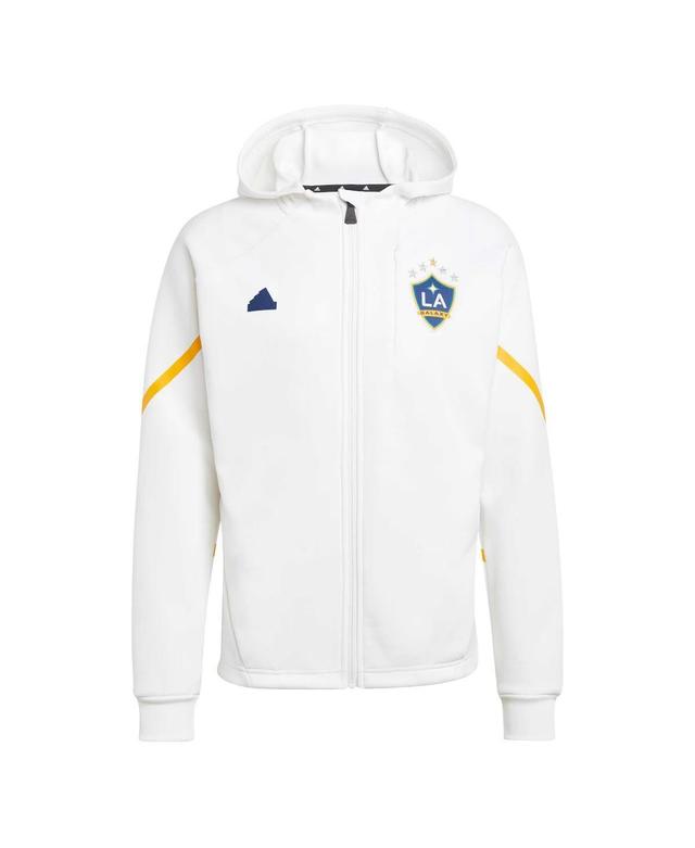 Adidas Mens White La Galaxy 2024 Anthem Travel Full-Zip Jacket Product Image