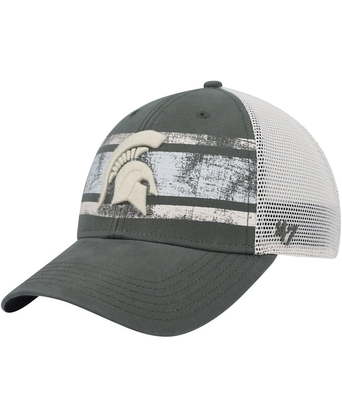 Mens 47 /White Michigan State Spartans Interlude MVP Trucker Snapback Hat Product Image