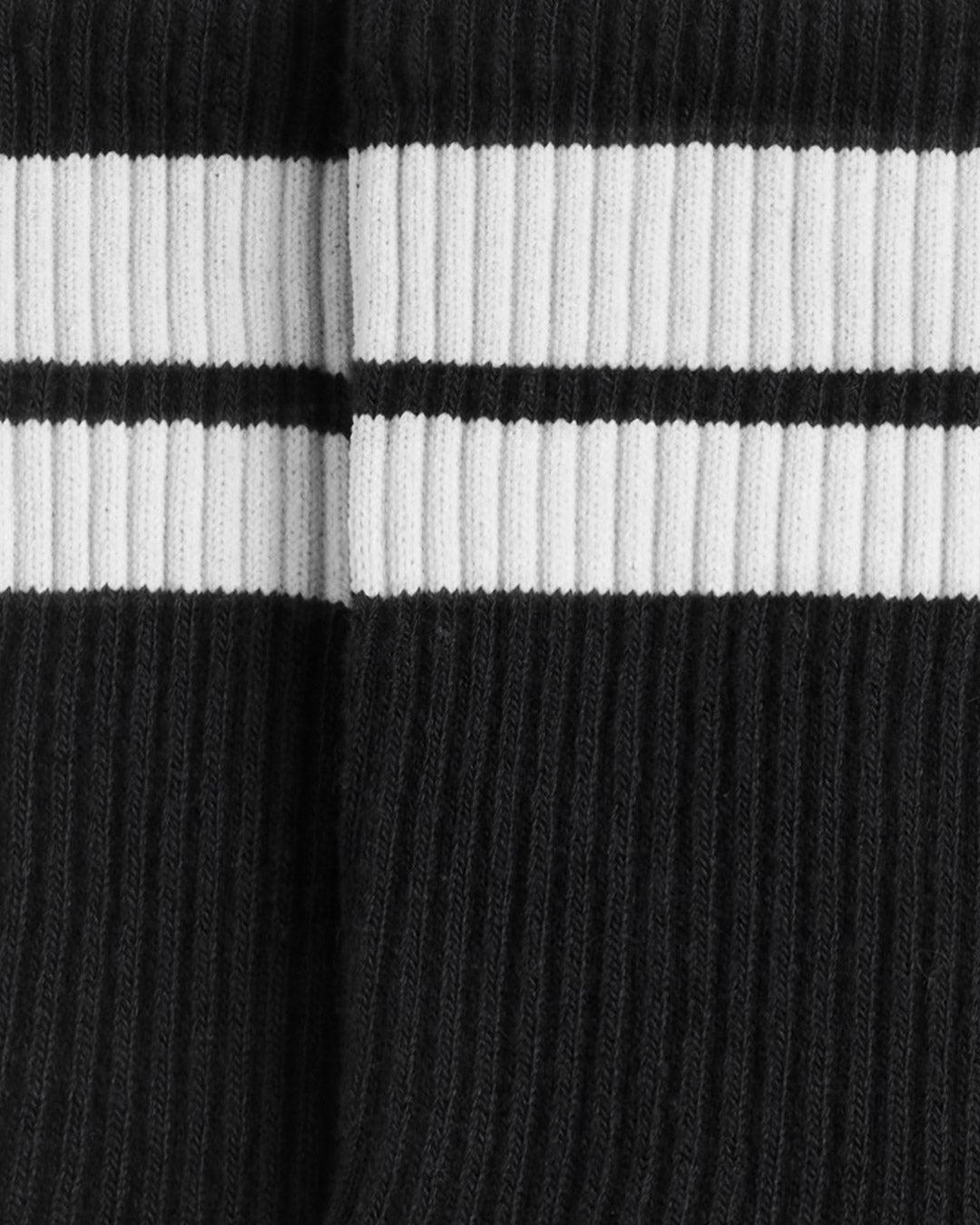 Comp Stripe Socks - Black & White Product Image