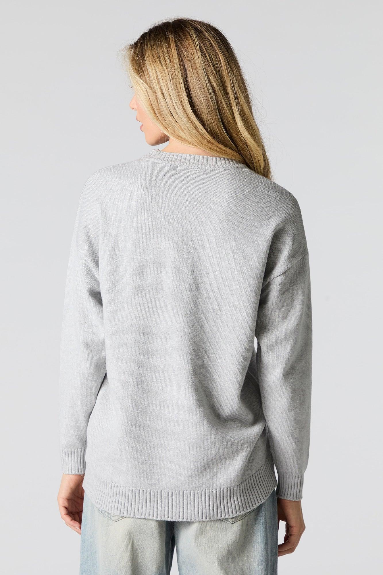 City Jacquard Knit Crewneck Sweater Female Product Image