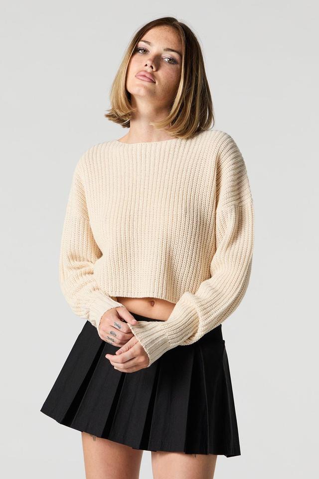 Ribbed Knit Skimmer Sweater Female Product Image